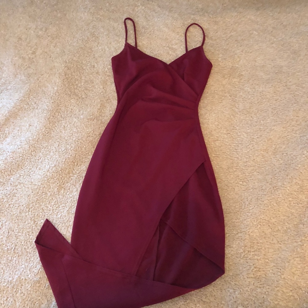 Red Windsor wrap dress